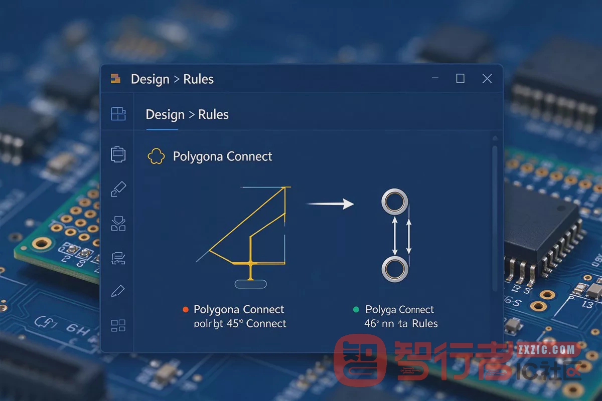 Polygon Connect热缓冲与直接连接规则