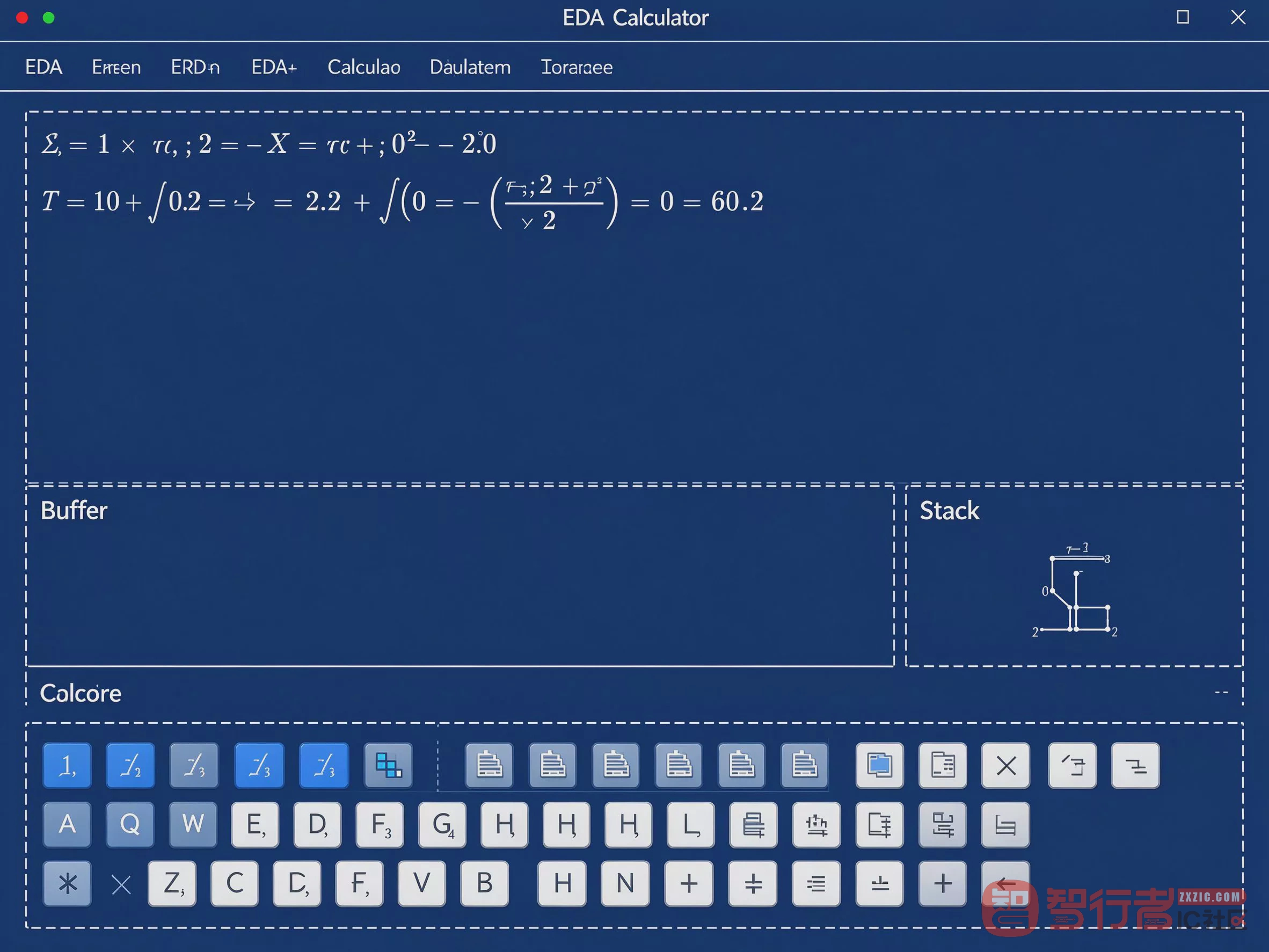 Calculator界面分区