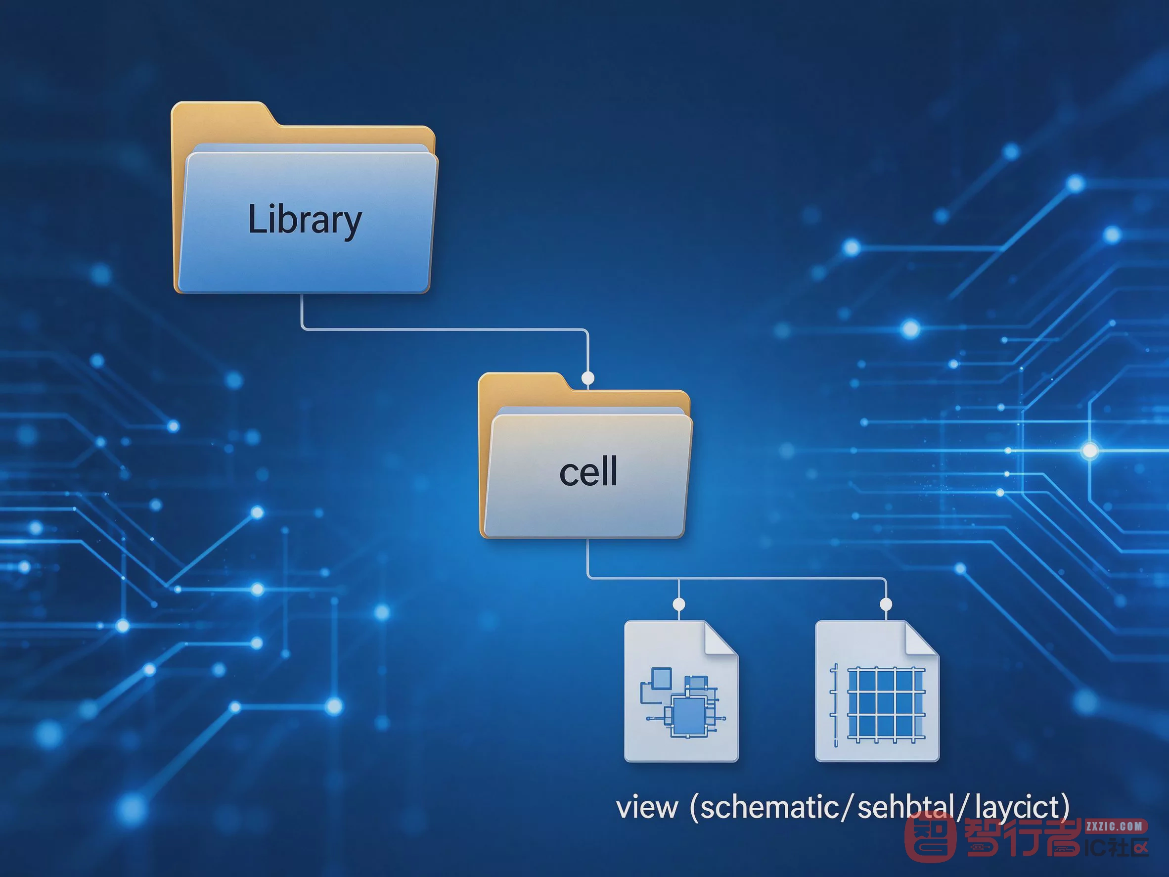 library-cell-view结构树